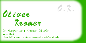 oliver kromer business card