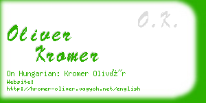 oliver kromer business card